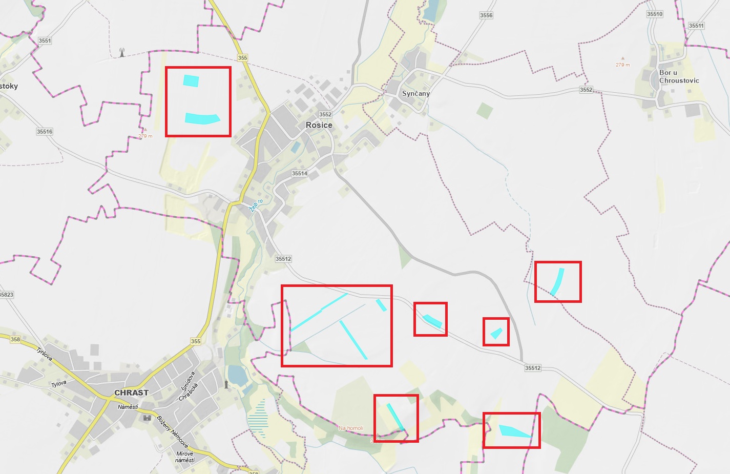 7,6 ha pozemků kvalitních pozemků – kú Rosice u Chrasti